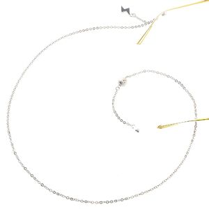 Metal non-slip chain, with pendant lightning and pearl, for glasses and masks GL189