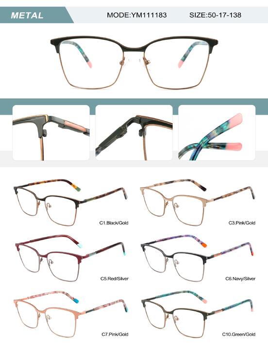 Оправа металлическая женская с флексом YM111183-DA