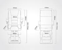 Ophthalmologist workstation, combined table + chair S-880B, tabletop 880*500 mm