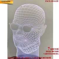 РЕКЛАМНОЕ 3D ЛИЦО С LED ПОДСВЕТКОЙ FACE-3D-LED