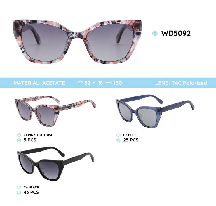 Plastic acetate frames polarized sunglasses WD5092