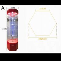 Acrylic floor rotating display stand for glasses, frames, cases and accessories 15003, size 150 * 45 cm