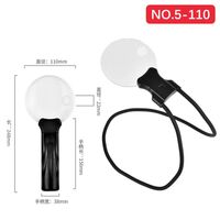 Magnifier with neck mount, magnifying glass with handle 8010-XX-1, diameter 110 mm, magnification: 7X, 12X