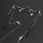 Metal non-slip chain, with rhinestone ball and star, for glasses and masks GL266