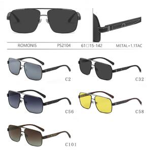 Солнцезащитные поляризационные металлические мужские очки Romonis PS2104-R