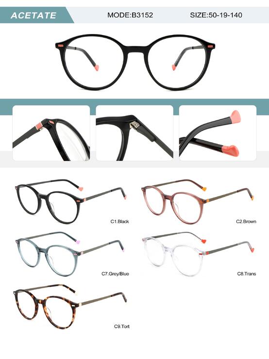 Оправа пластиковая из ацетата женская с флексом B3152-DA