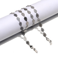 Stainless steel glasses chain with butterflies GS053