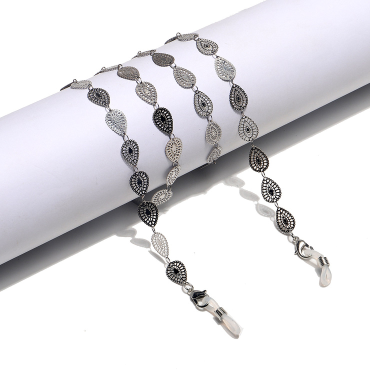 Stainless steel glasses chain with butterflies GS053