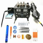 Паяльная станция 2 в 1, электрический паяльник + фен строительный (термофен) 8588-8582D