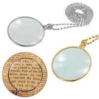 Magnifier, magnifying glass in the form of pendant around the neck 12092-XX, diameter: 42 mm, magnification: 5Х