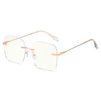 Металлические безободковые очки с защитой Blue Ray Cut KY5101方形
