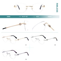 Rimless metal frames for glasses Big City 25638