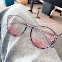 Plastic TR90 glasses with Blue ray cut protection, with case TR2069腮红-2