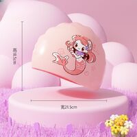 Silicone waterproof swimming cap for kids GJ880-YU