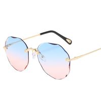 Metal rimless sunglasses with UV400 protection 2885-GT
