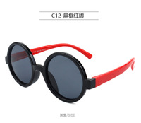 Polarized silicone sunglasses with UV400 protection for kids T11021-black