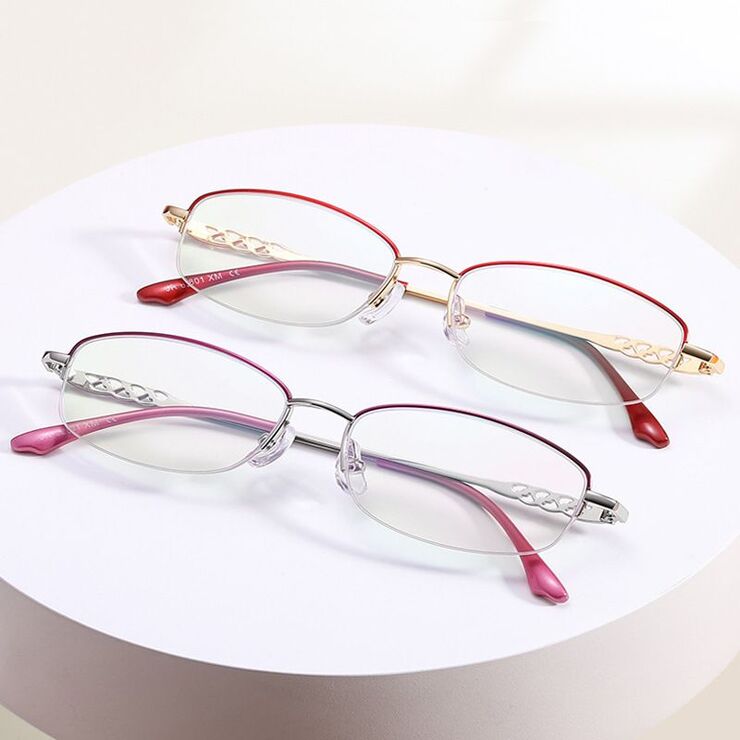 Metal glasses with Blue ray cut protection, diopters from +1.00 to +4.00, KY2401