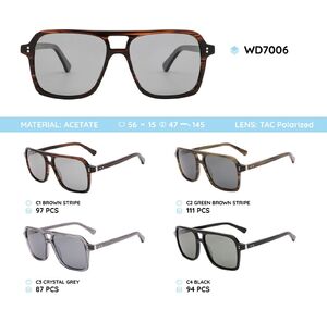 Plastic acetate frame polarized sunglasses WD7006