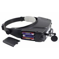 Binocular magnifier with backlight, magnifying glass with head mount 81007-C-XX, magnification: 1,5Х, 3Х, 6,5Х, 8Х