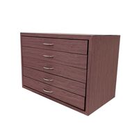 Floor office box - display case for frames and glasses, wood color, for 75 slots JS-C230408