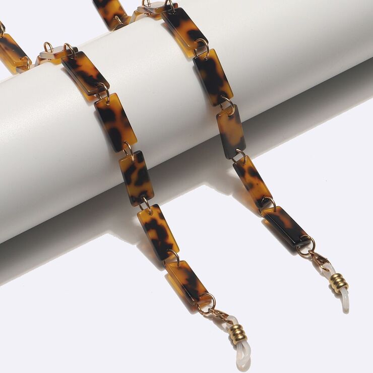 Acrylic non-slip chain, leopard print, for glasses and masks GL1723