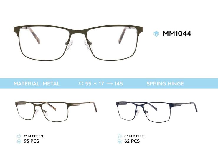Metal men's frames for glasses MM1044