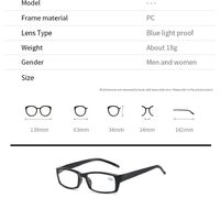 Glasses for reading, Blue ray cut protection, diopters from +1.00 to +4.00, KY8007-2
