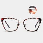 Combined frame (metal + TR90) or glasses with blue light protection, with spring hinges FA87257