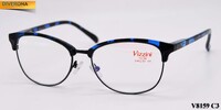 Очки в комбинированной оправе с антибликовыми и серыми линзами Vizzini V8159