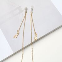 Gold-colored metal non-slip chain, with 