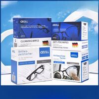 Disposable glasses lens cleaner wet wipes GS0002, size 100*150 mm (Blue 52 pieces pack, price is for 1 pack)