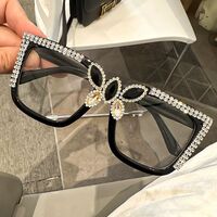 Очки женские пластиковые из поликарбоната с защитой Blue Ray Cut и стразами 