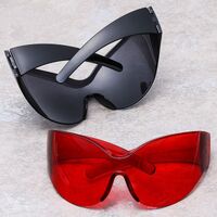 Plastic rimless sunglasses W68193