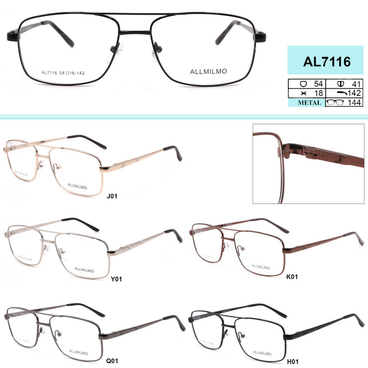 Metal eyeglass frame, material steel Allmilmo AL7116