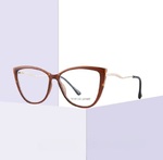 Combined frame (metal + TR90) or glasses with blue light protection, with spring hinges FA87092