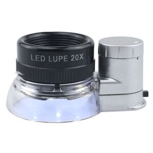 Portable pocket magnifier with backlight 7103A, diameter: 21 mm, magnification: 20X