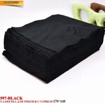 High-density microfiber napkin for glasses lens cleaning 597-BLACK, 17*14 cm (price for a pack)