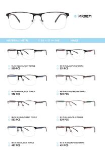 Металлическая оправа с дужками из пластика TR-90 полуободковая MR0071