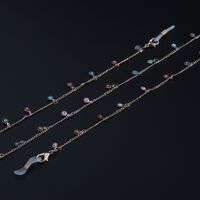 Metal non-slip chain gold, with flower, for glasses and masks GL872