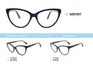 Plastic acetate eyeglasses frame for women WD1397