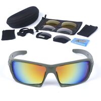 Очки защитные противоударные тактические +3 насадки 战术-全框-套装