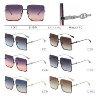 Semi-rimless polarized metal sunglasses Leke S31954
