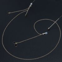 Gold-colored metal non-slip chain, with pendant sunglasses, for glasses and masks GL529