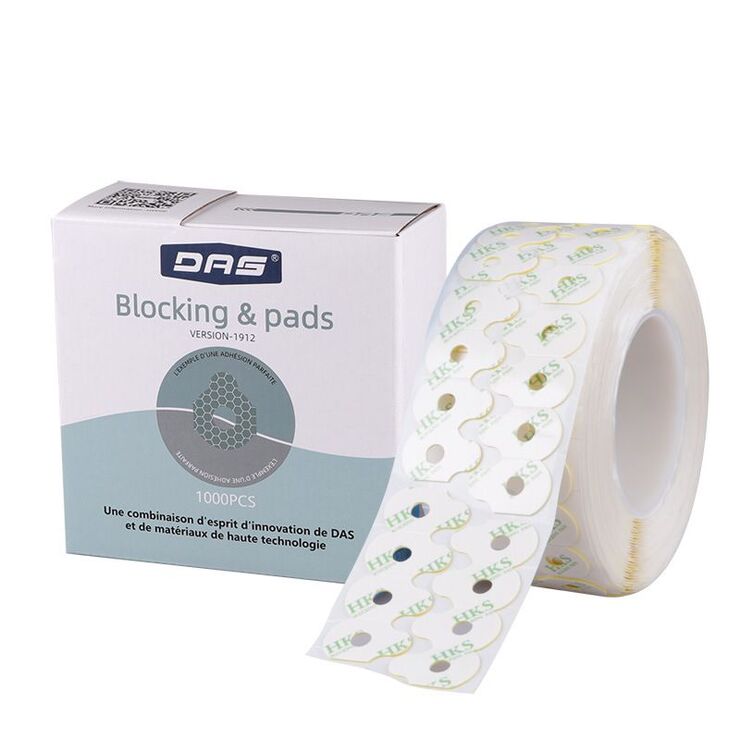 Lens blocking pads (Velcro, slippers, anti-slip pads), yellow, PE, 1000 pieces, DAS1912