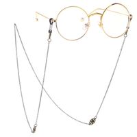 Bronze-colored metal non-slip chain, with hollow flower, for glasses and masks GL126