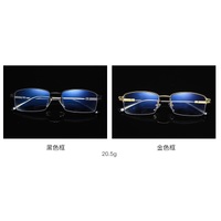 Металлические очки с защитой от синего света Blue Block полуободковые с диоптриями F018