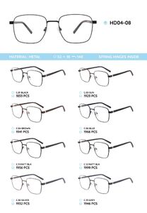 Металлическая оправа с дужками из материала TR-90 HD04-08