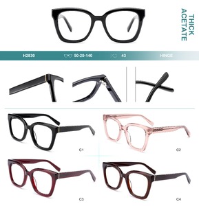 Plastic frames for glasses, thick acetate Big City H2830