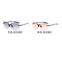 Rimless plastic bifocal reading glasses G003 with tinted lenses, diopters from +1.00 to +4.00, RMC=62-64