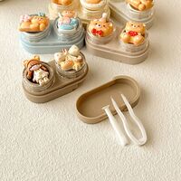 Мини-набор для мягких контактных линз выдвижной W-CT19蝴蝶结花熊